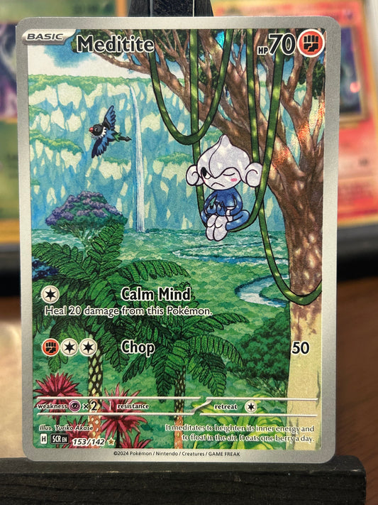 Meditite IR 153/142 Stellar Crown Pokémon Card - English