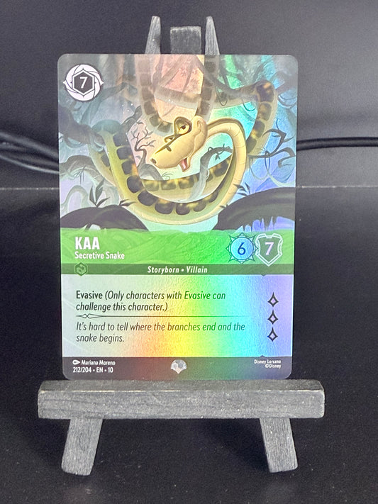 KAA - Secretive Snake 212/204 Epic Wintrerspell Disney Lorcana Card