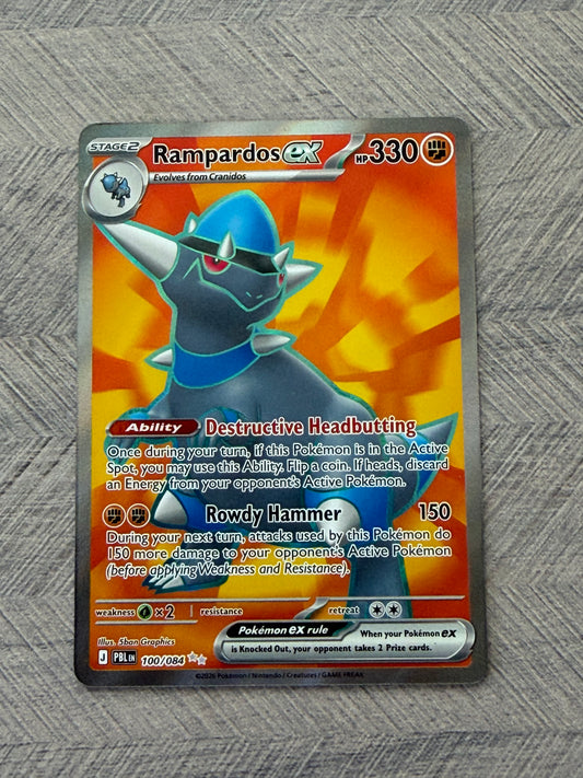 Rampardos 100/084 Full Art Pitch Black Pokémon Card - English