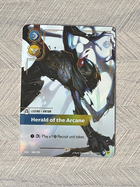 Herald of the Arcane 308/298 Overnumbered Alt Art Riftbound Origins Card