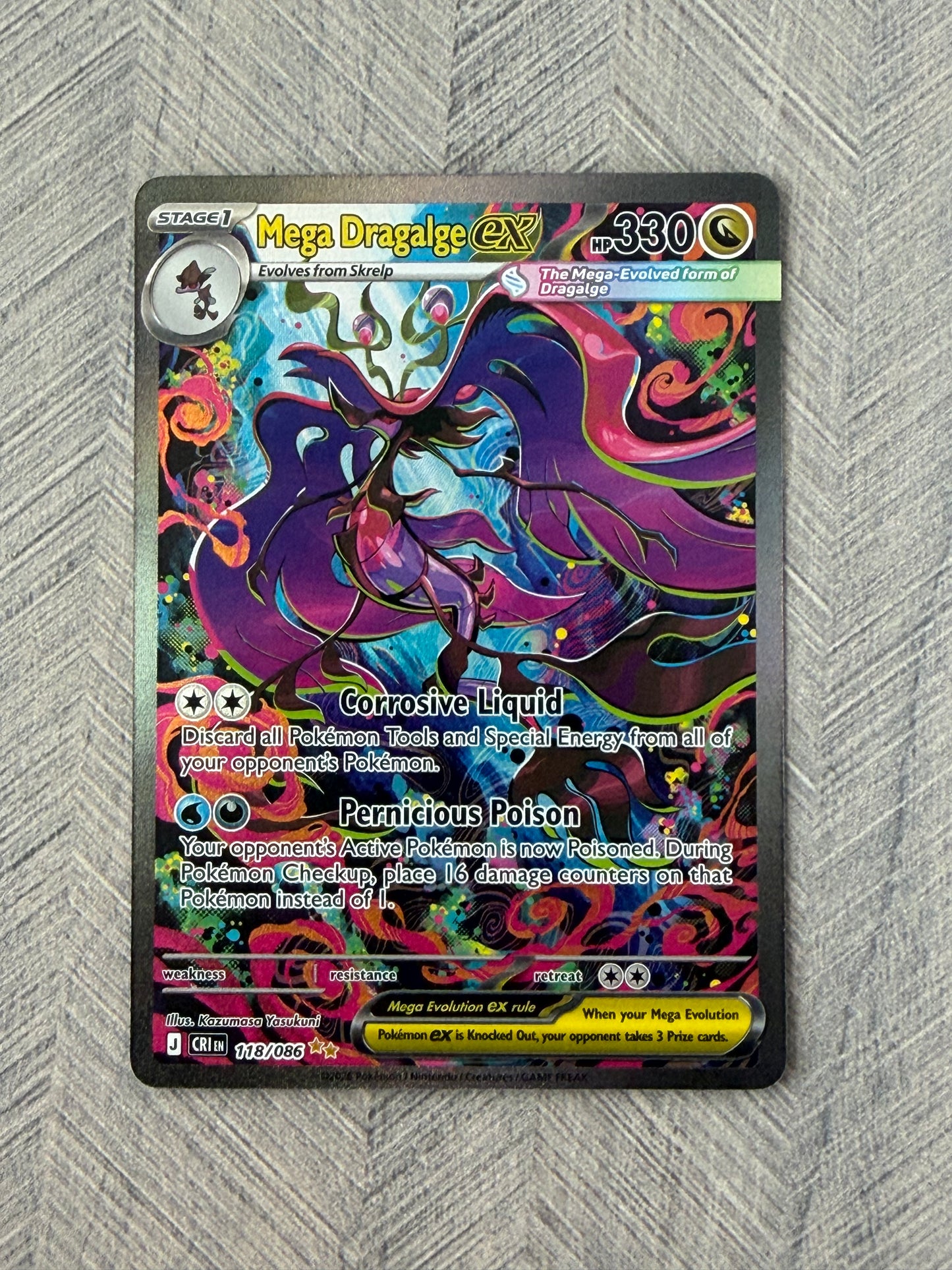 Mega Dragalge EX 118/066 SIR Chaos Rising Pokémon Card - English