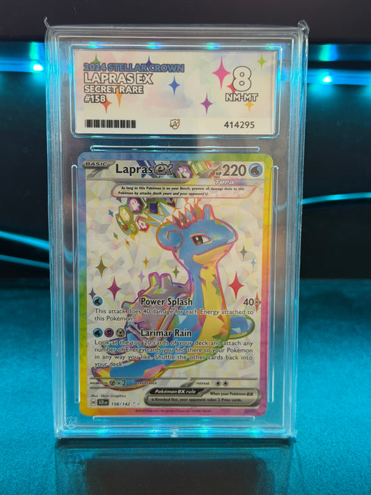 Lapras EX Stellar Crown 158/142 - NM-MT 8 Ace Graded Card