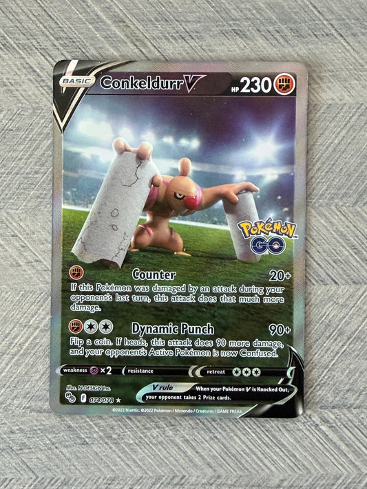 Conkeldurr 074/078 Alt Art Pokémon Go Pokémon Card - English