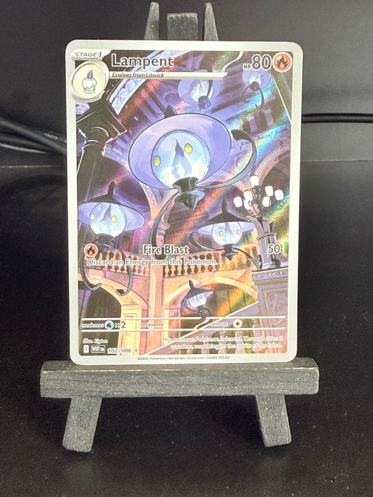 Lampent 102/086 IR White Flare Pokémon Card - English