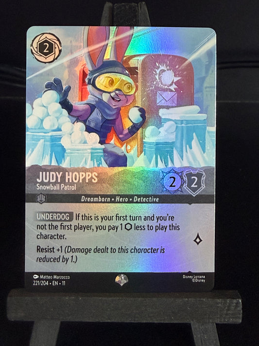 Judy Hopps - Snowball Patrol 221/204 Epic Wintrerspell Disney Lorcana Card