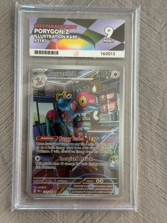 Porygon-Z 214/182 IR Paradox Rift - Mint 9 Ace Grading Card - English