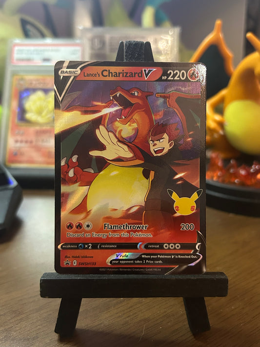 Lance's Charizard V SWSH133 Black Star Promo Pokémon Card - English