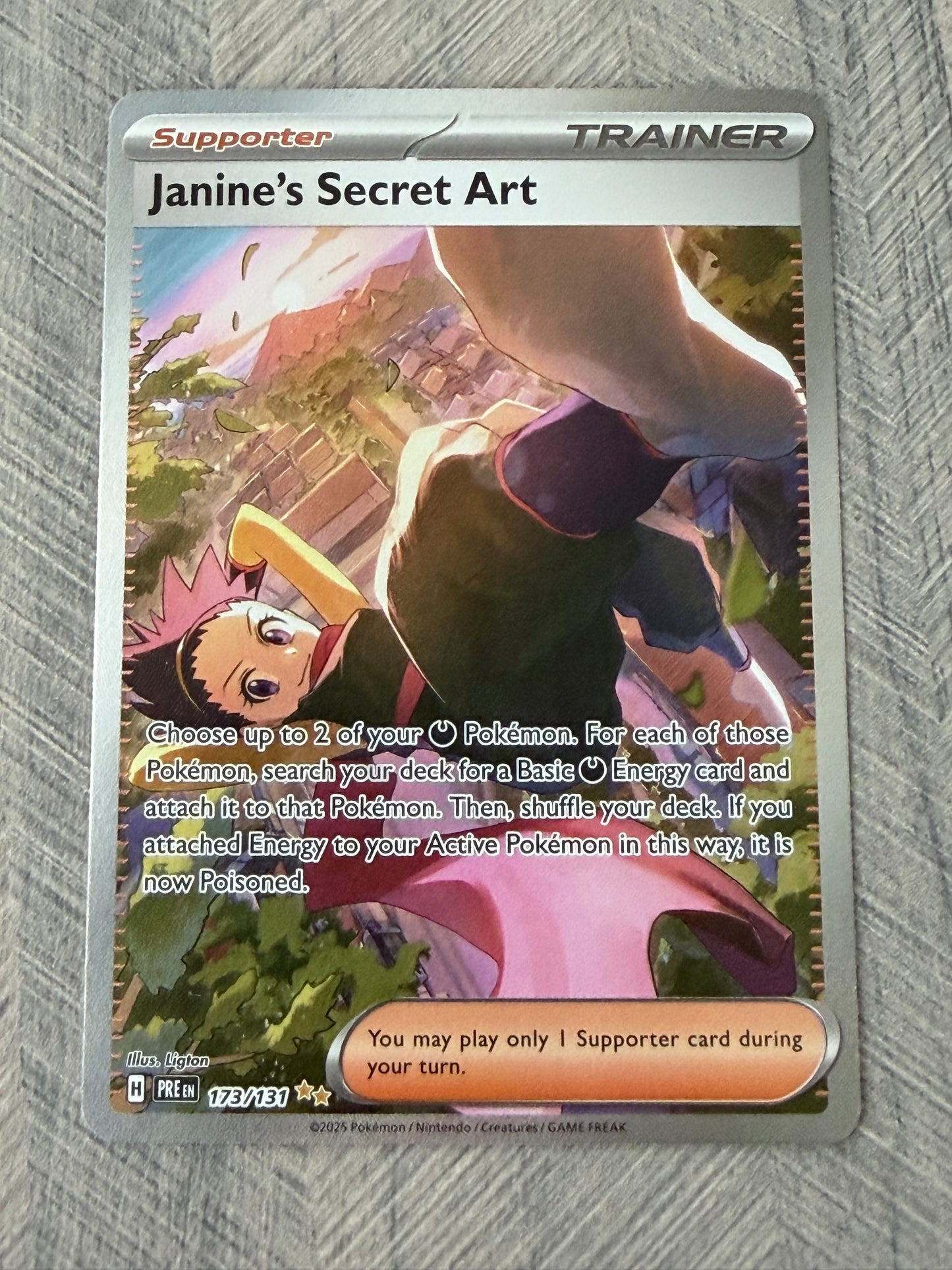 Janine's Secret Art 173/131 SIR Prismatic Evolutions Pokémon Card - English