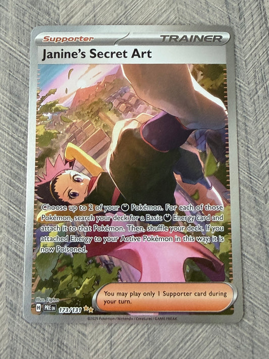 Janine's Secret Art 173/131 SIR Prismatic Evolutions Pokémon Card - English