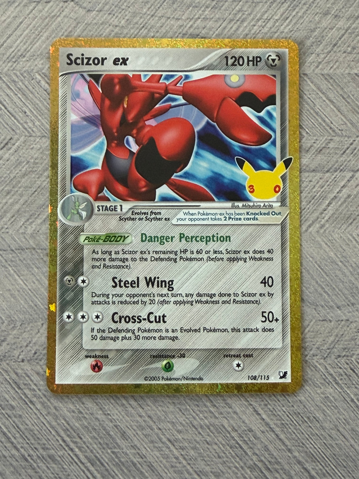 Scizor 108/115 Classic Collection 30th Celebration Pokémon Card - English