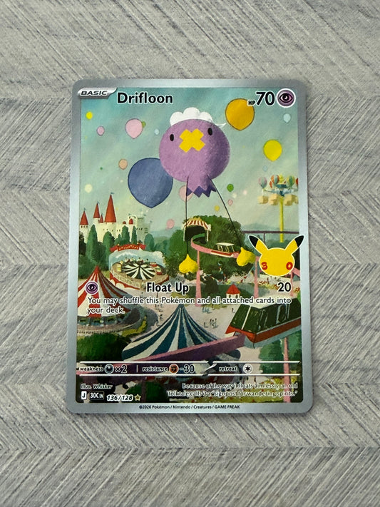 Drifloon 136/128 IR 30th Celebration Pokémon Card - English