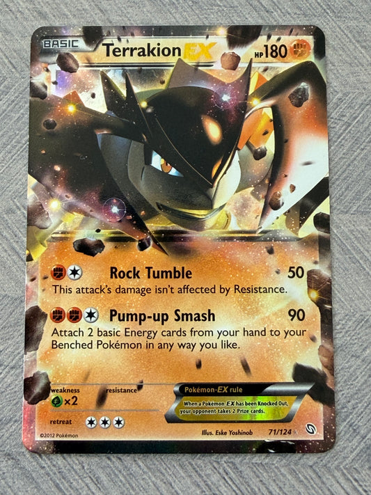 Terrakion EX 71/124 Dragons Exalted Pokémon Card - English