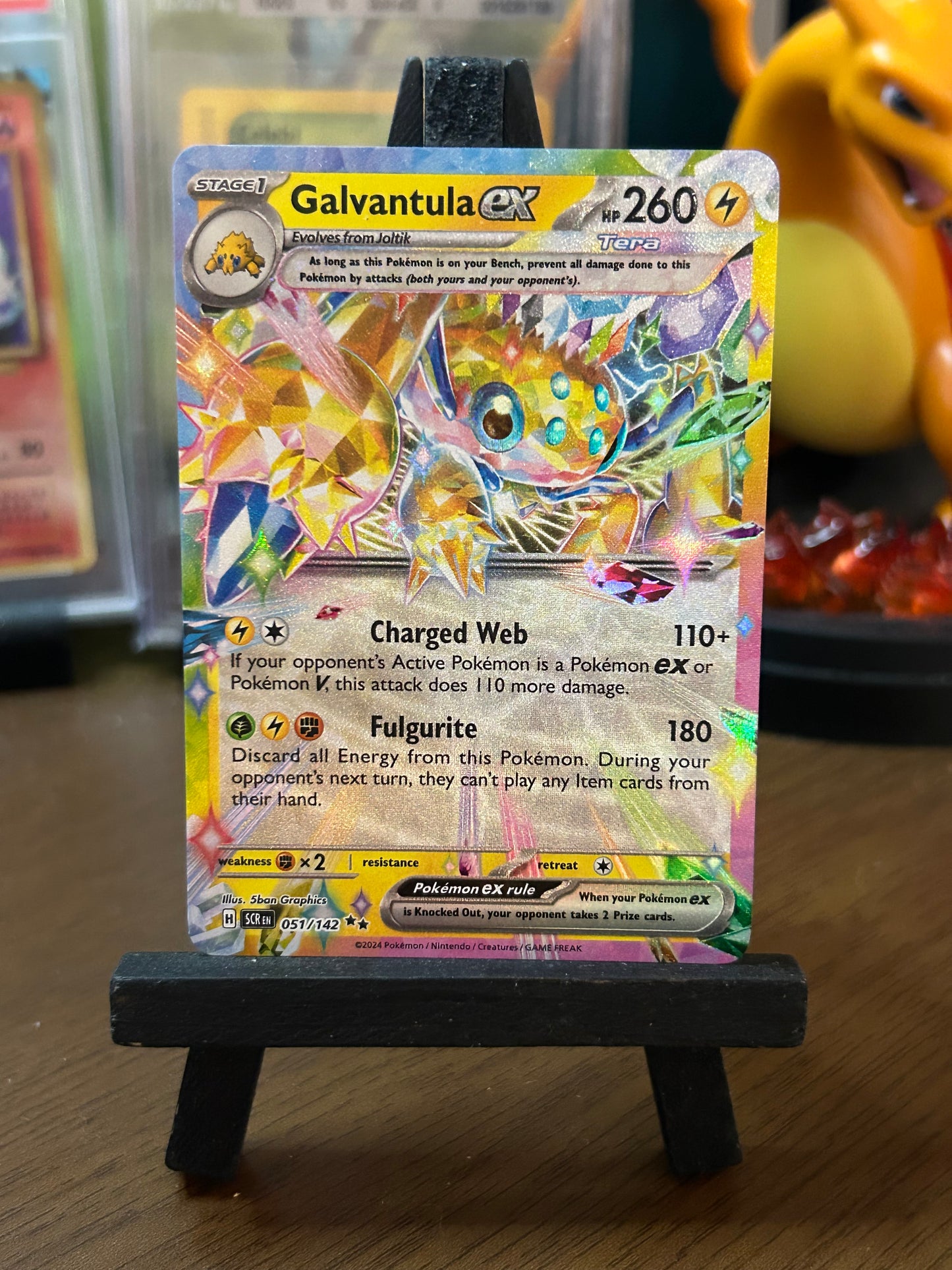 Galvantula EX 051/142 Stellar Crown Pokémon Card - English