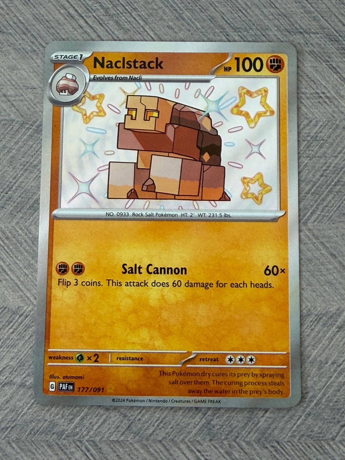 Naclstack 177/091 Baby Shiny  Paldean Fates Pokémon Card - English
