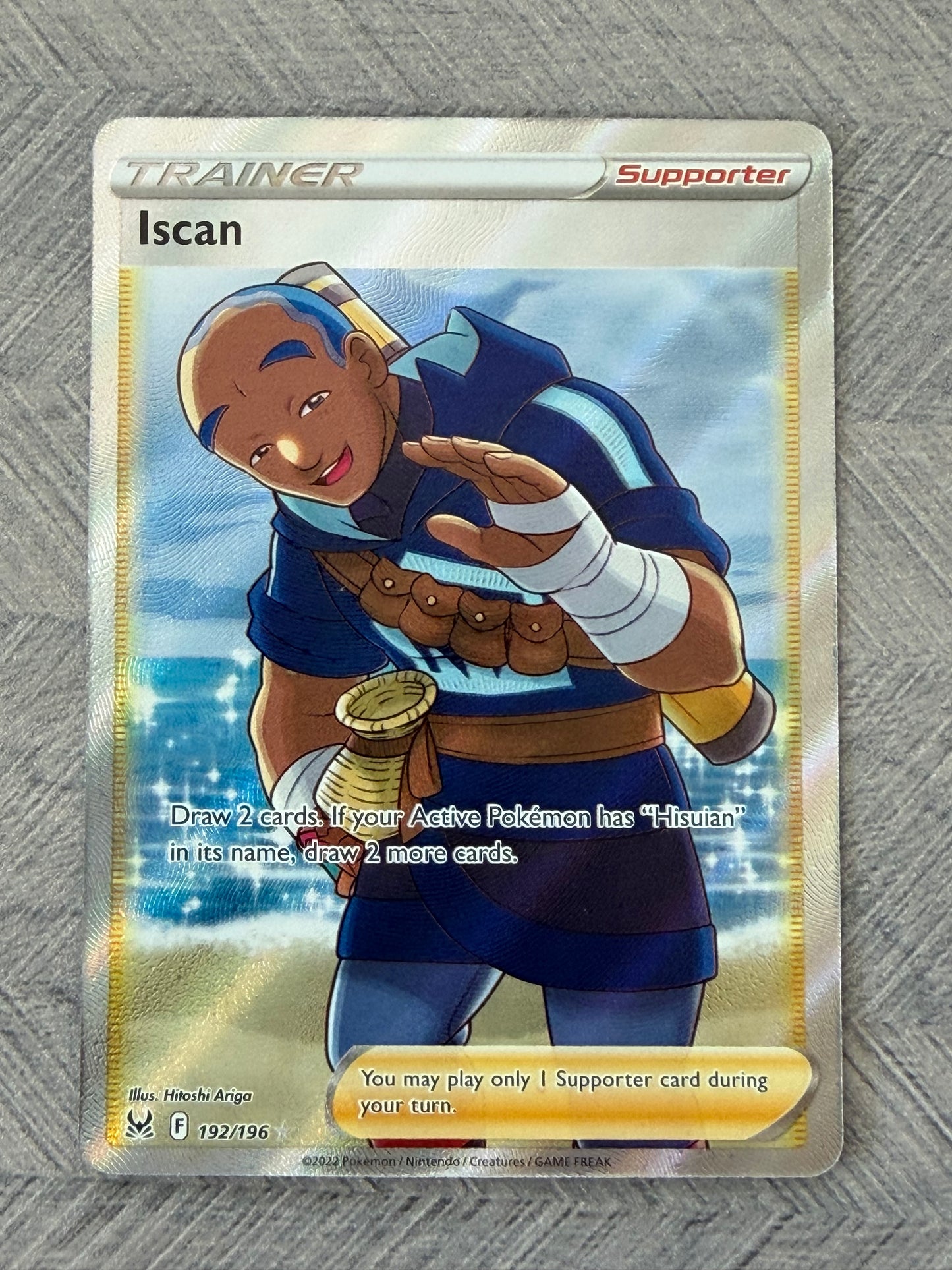 Iscan 192/196 Full Art Lost Origin Pokémon Card - English