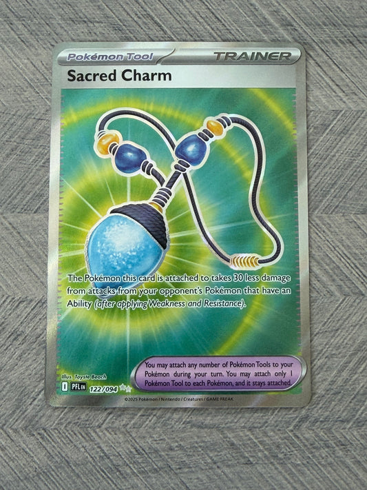 Sacred Charm 122/094 Full Art Phantasmal Flames Pokémon Card - English