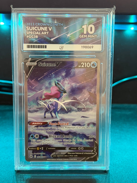 Suicune V GG38/GG70 - Crown Zenith - Gem Mint 10 Ace Grading Card