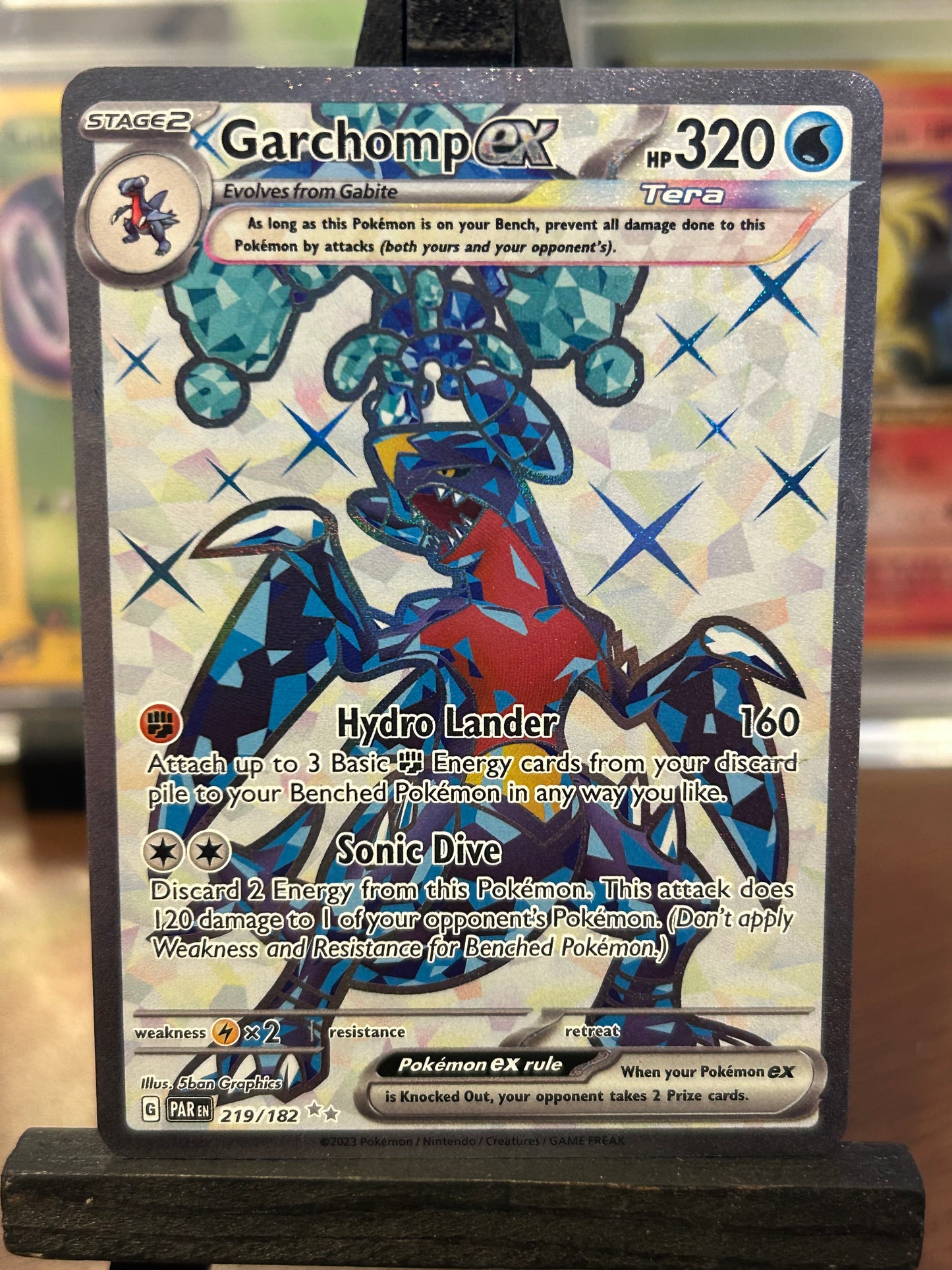 Garchomp EX Full Art 219/182 Paradox Rift Pokémon Card - English