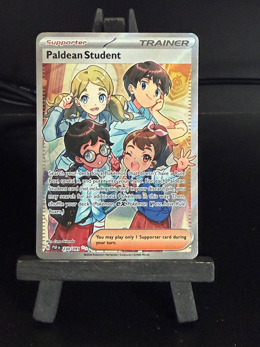 Paldean Student 230/091 Full Art Paldean Fates Pokémon Card - English