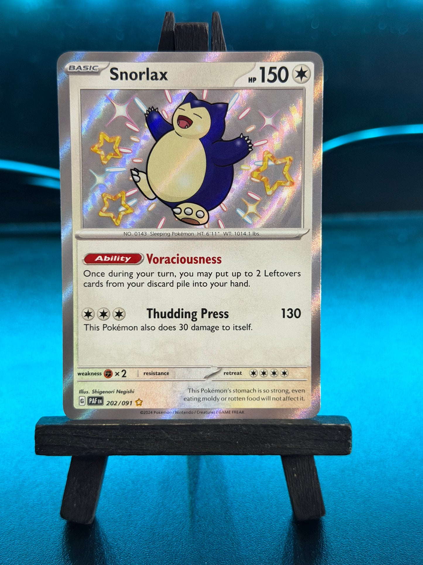 Snorlax Baby Shiny 202/091 Paldean Fates Pokémon Card - English