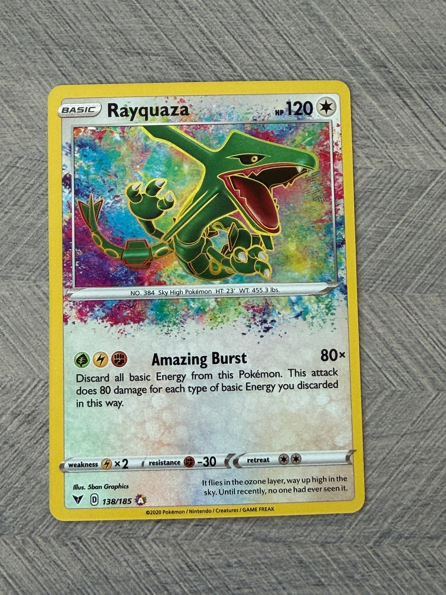 Rayquaza 138/185 Amazing Rare Vivid Voltage Pokémon Card - English