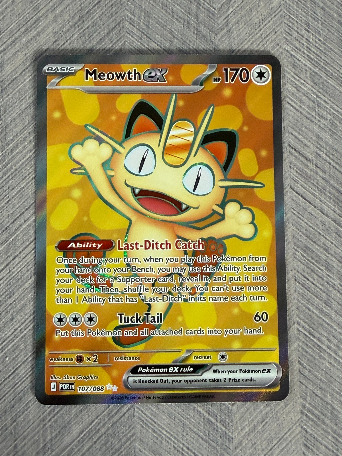 Meowth 107/088 Full Art Perfect Order Pokémon Card - English