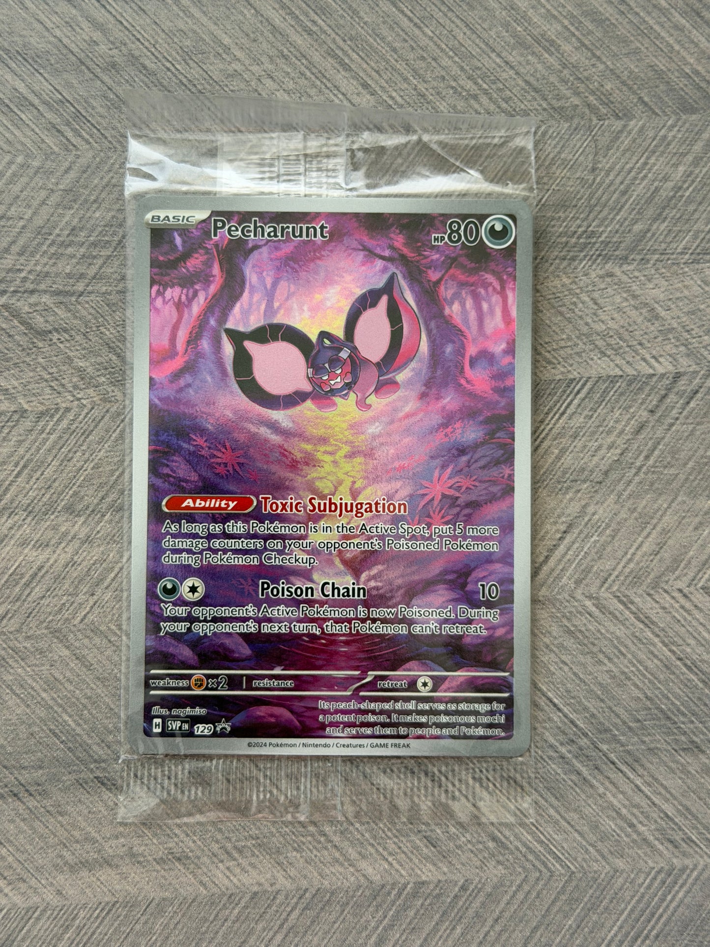 Pecharunt SVP 129 Black Star Promo Sealed Pokémon Card - English