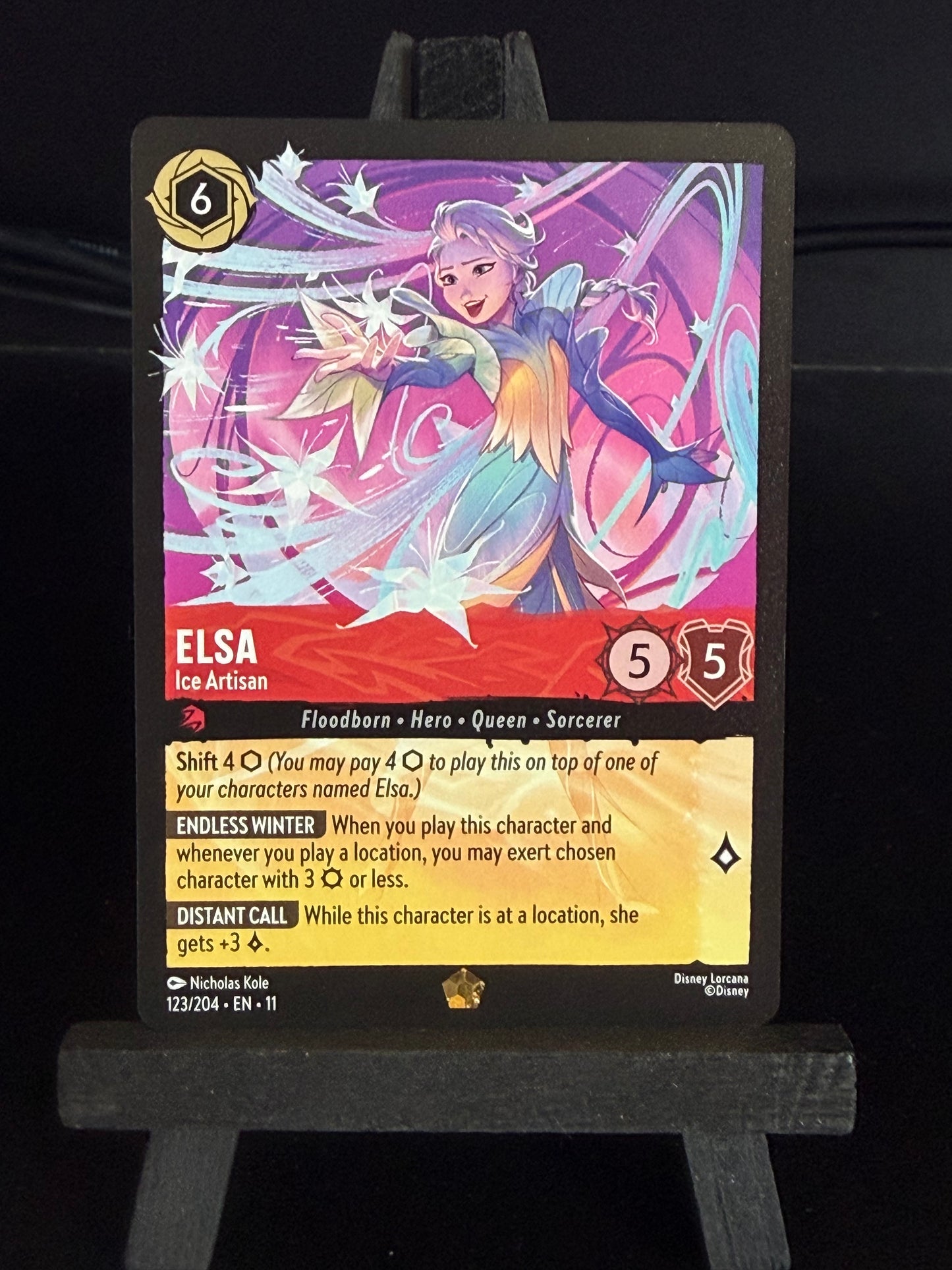 Elsa - Ice Artisan 123/204 Legendary Wintrerspell Disney Lorcana Card