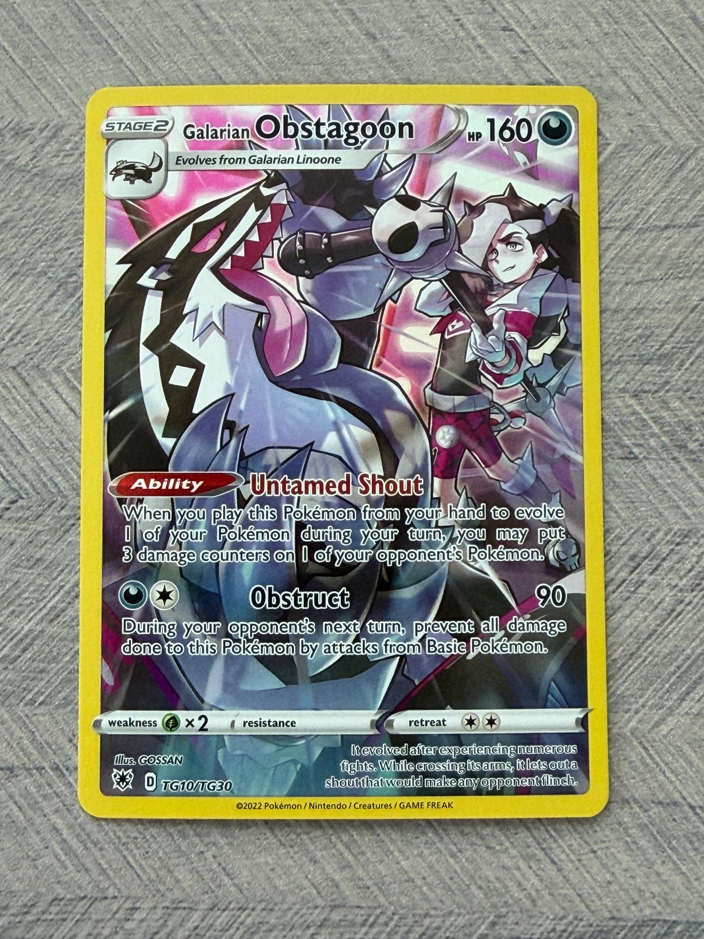 Galarian Obstagon TG10/TG30 Astral Radiance Pokémon Card - English