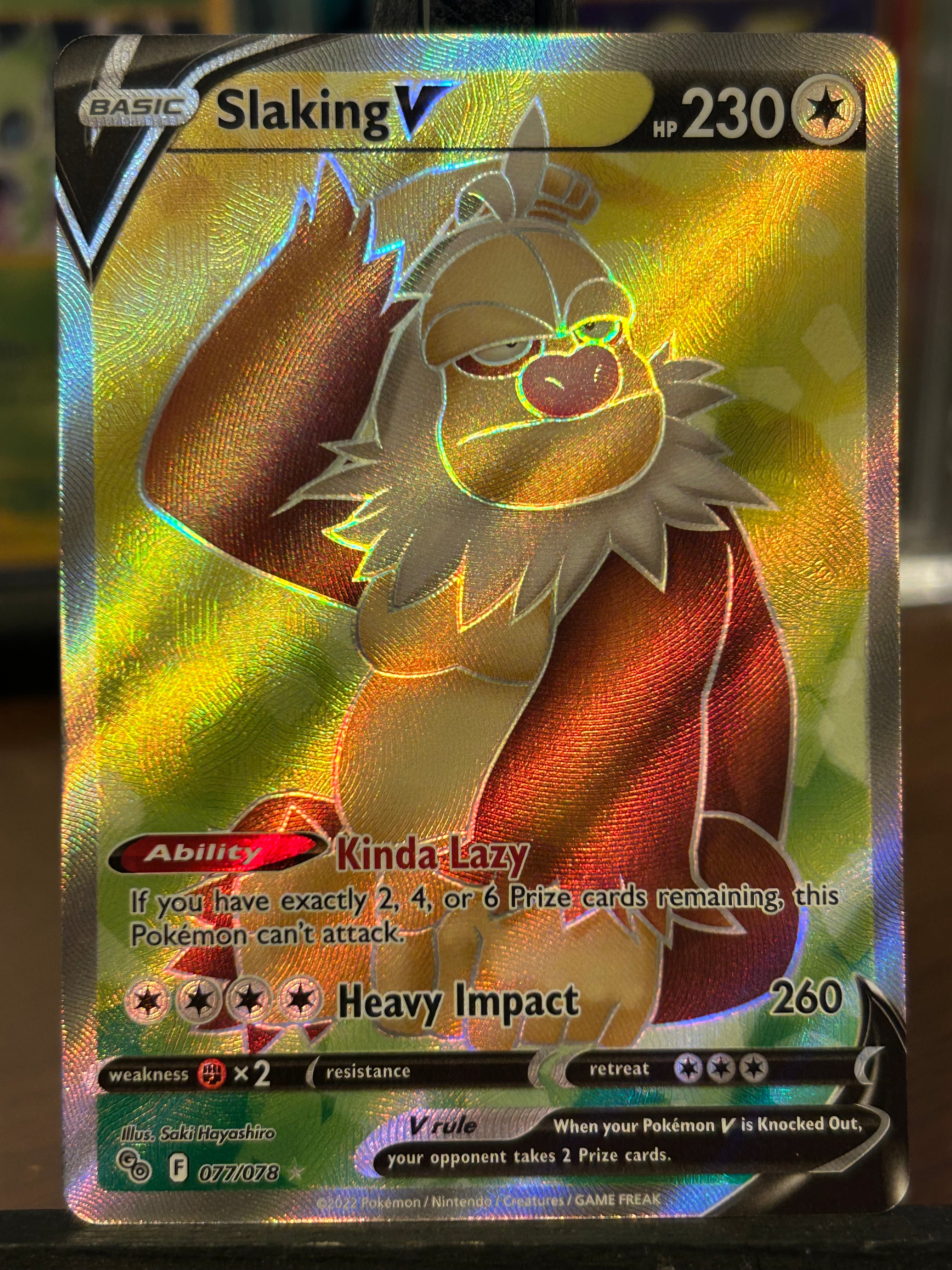 Slaking V Full Art 027/078 Pokémon Go Pokémon Card - English – Bago's ...