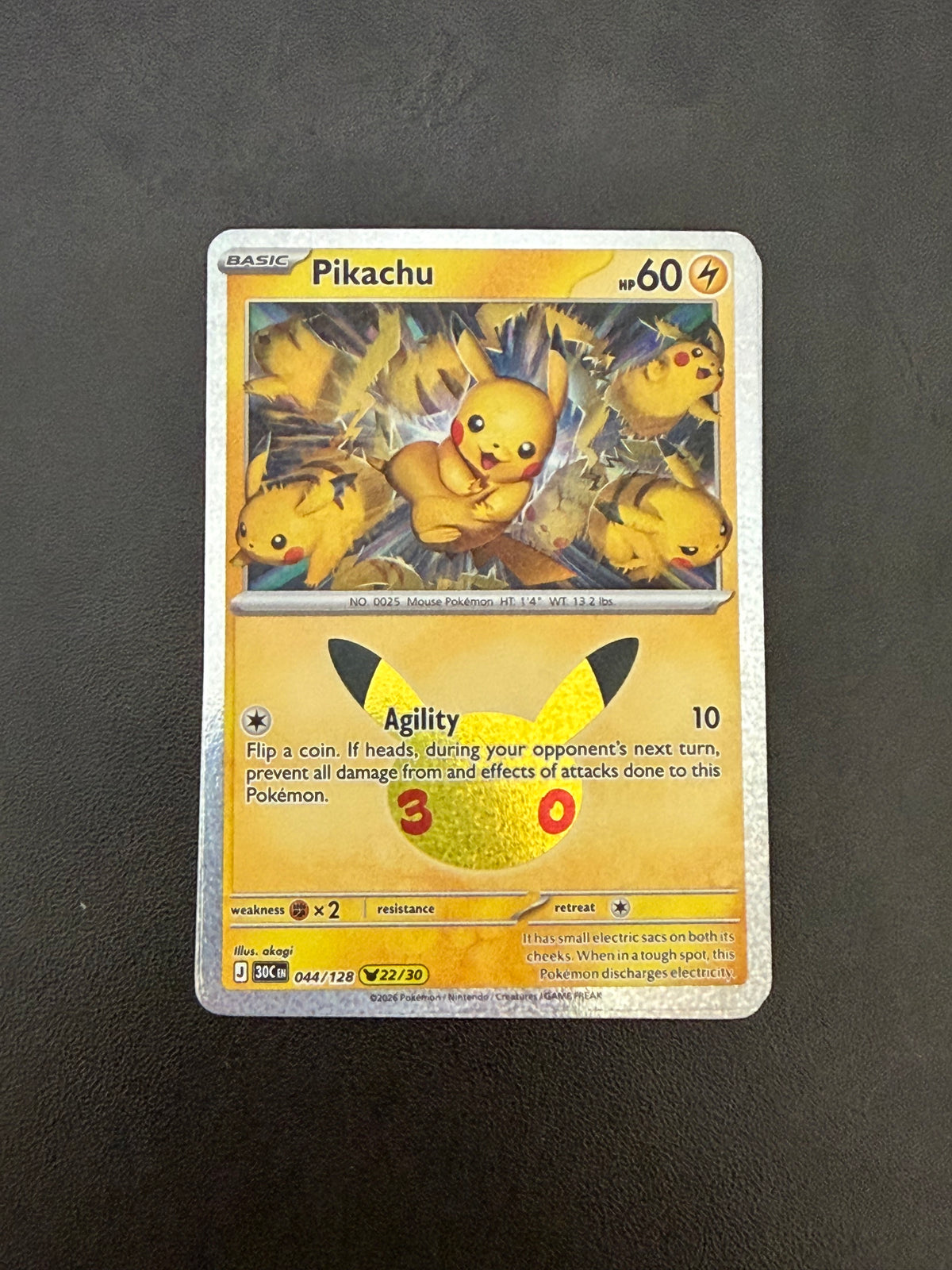 Pikachu 30th Celebration Single Cards - English