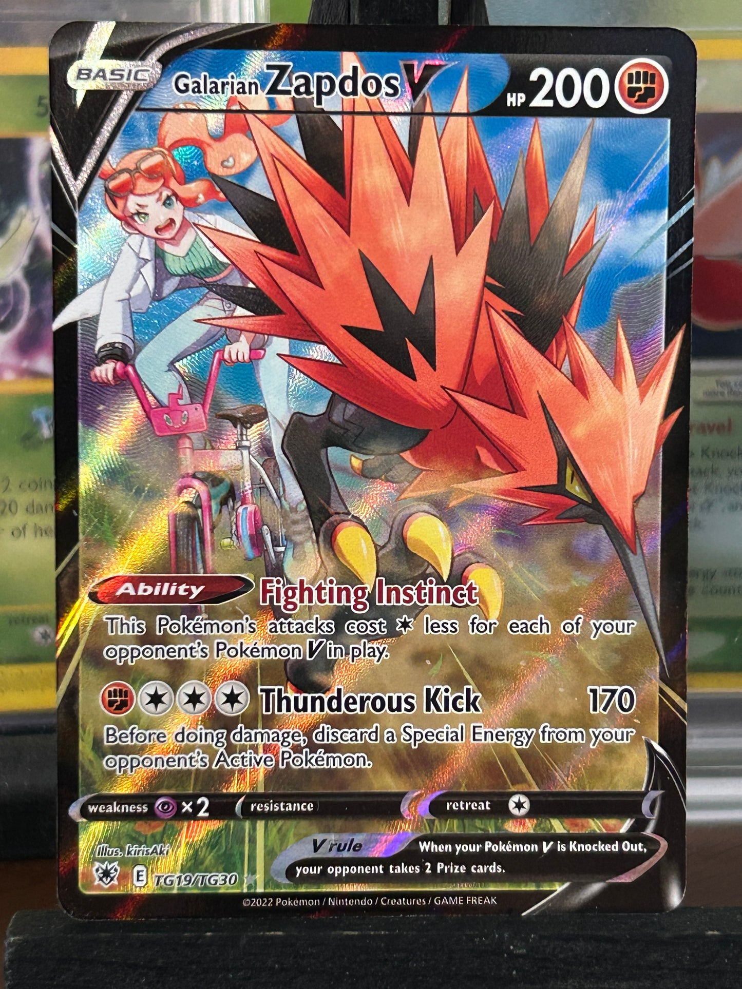 Galarian Zapdos V TG19/TG30 Astral Radiance Pokémon Card - English