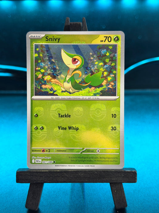 Snivy 001/086 Masterball Black Bolt Pokémon Card - English