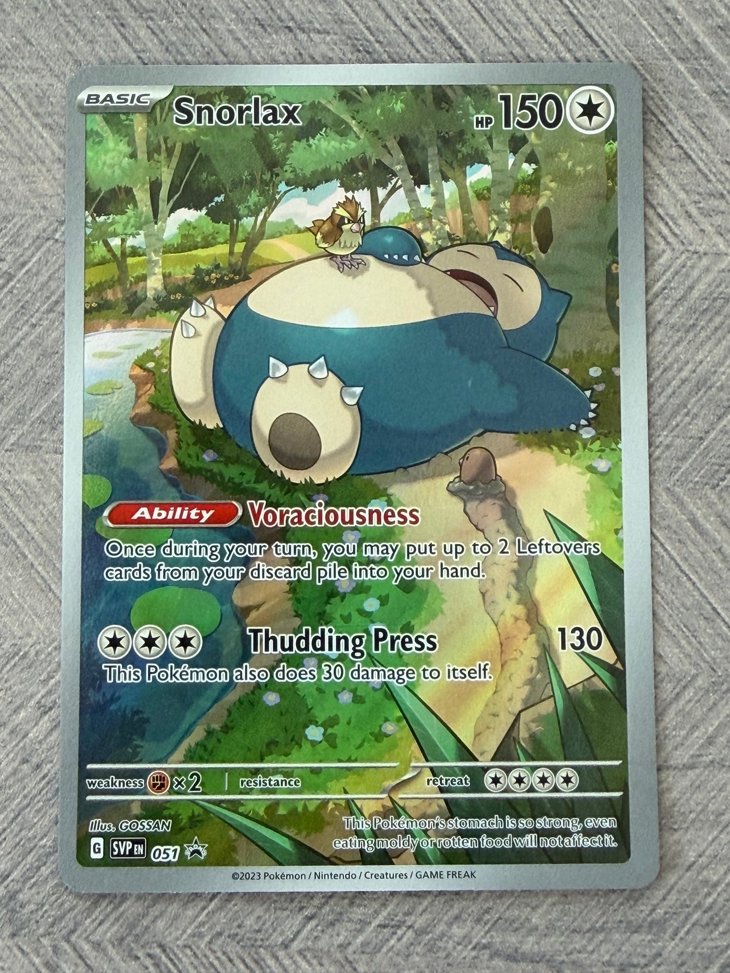 Snorlax SVP 051 Black Star Promo Pokémon 151 Pokémon Card - English