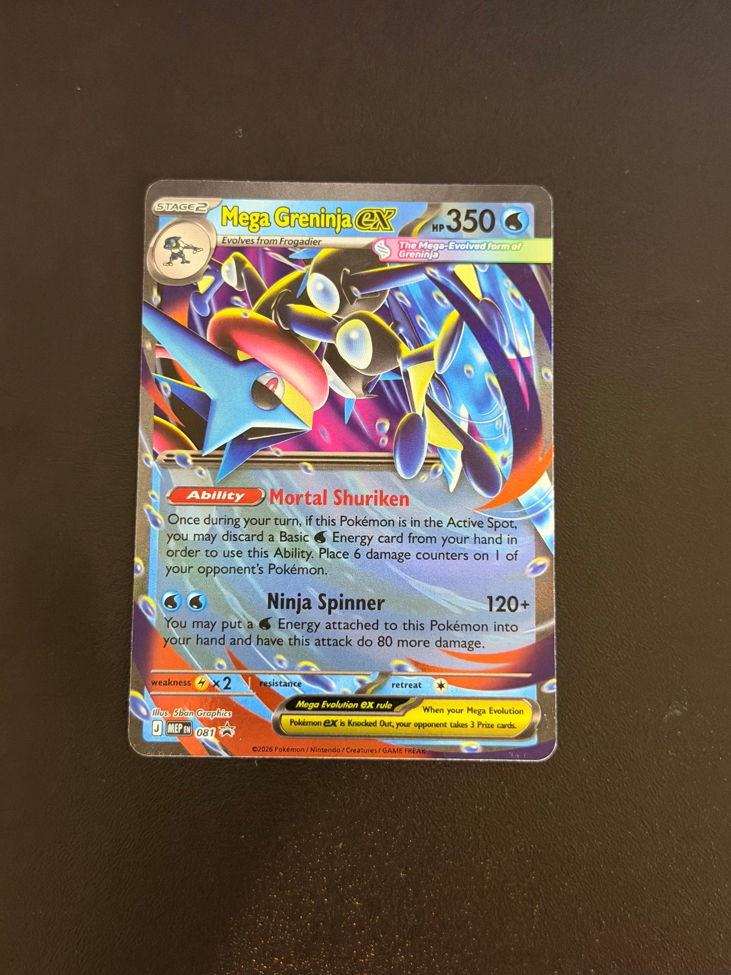 Mega Greninja EX MEP 081 Black Star Promo Pokémon Card - English