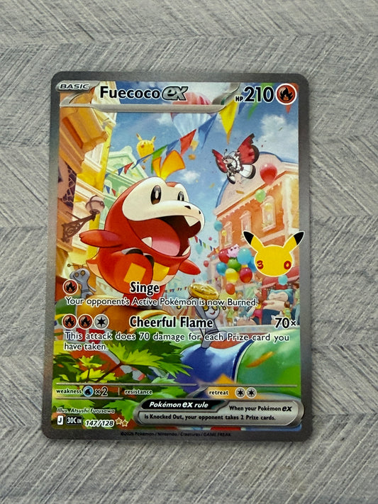 Fuecoco 147/128 SIR 30th Celebration Pokémon Card - English