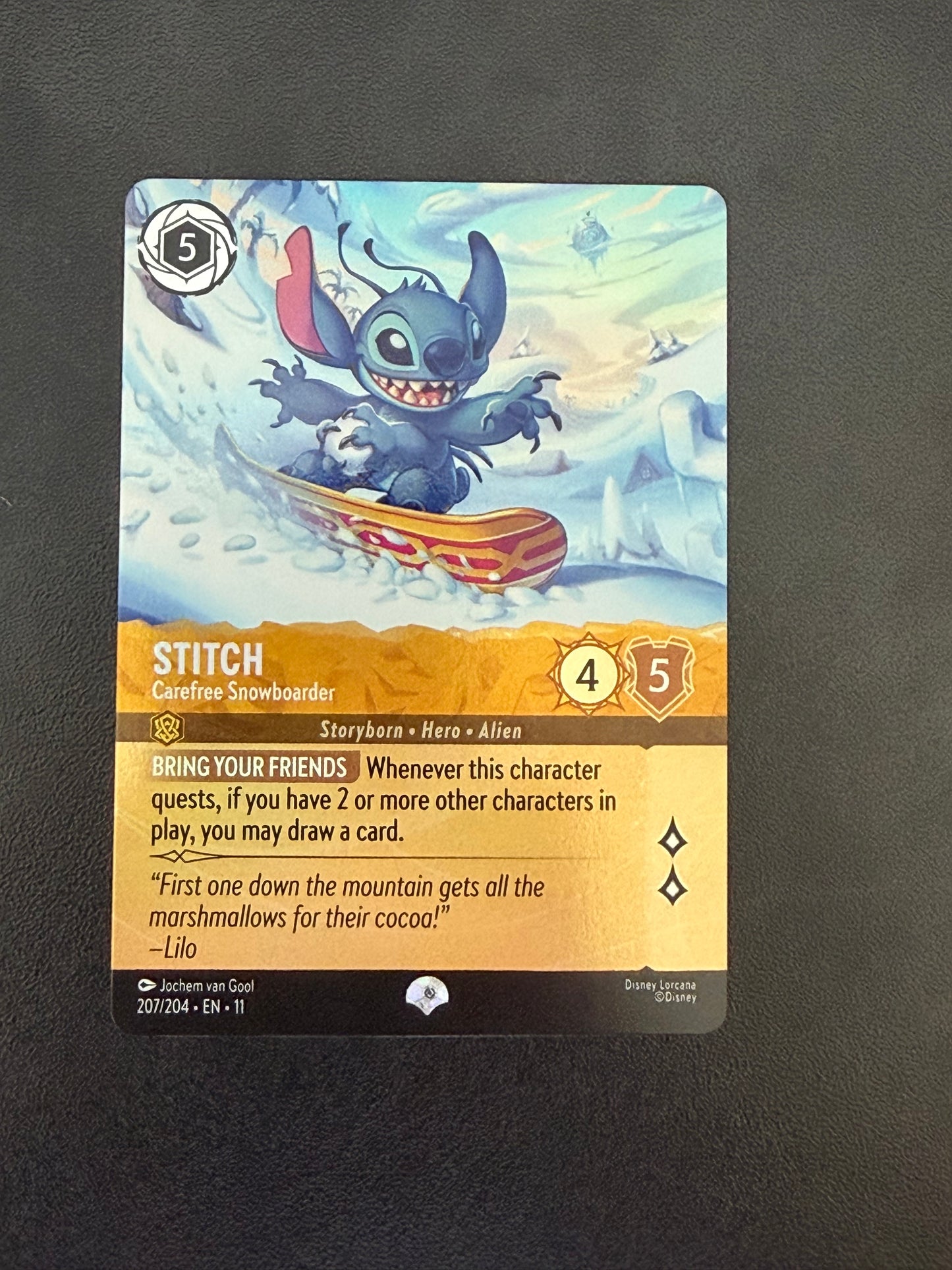 Stitch 207/204 Epic Wintrerspell Disney Lorcana Card