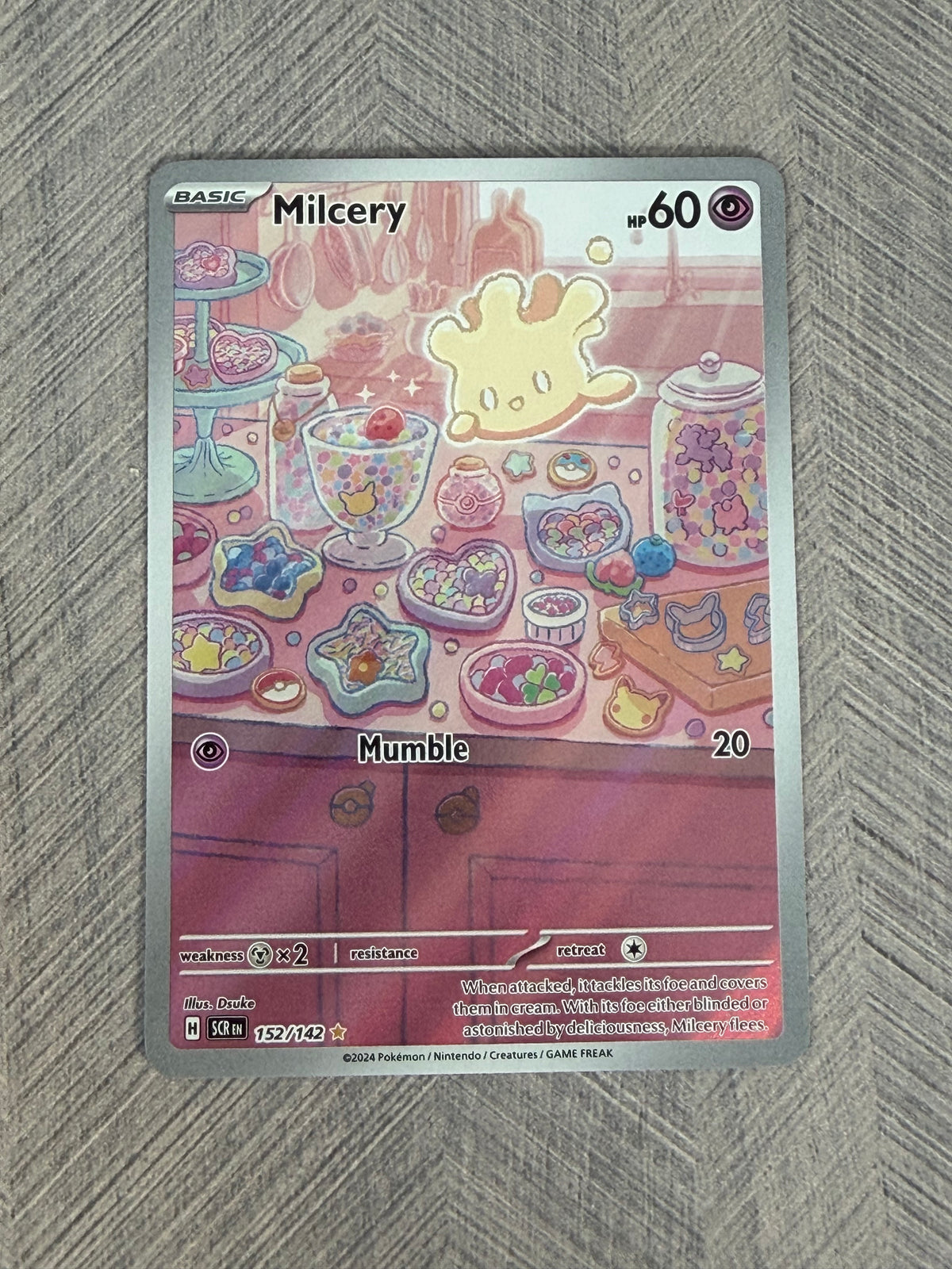 Milcery 152/142 IR Stellar Crown Pokémon Card - English