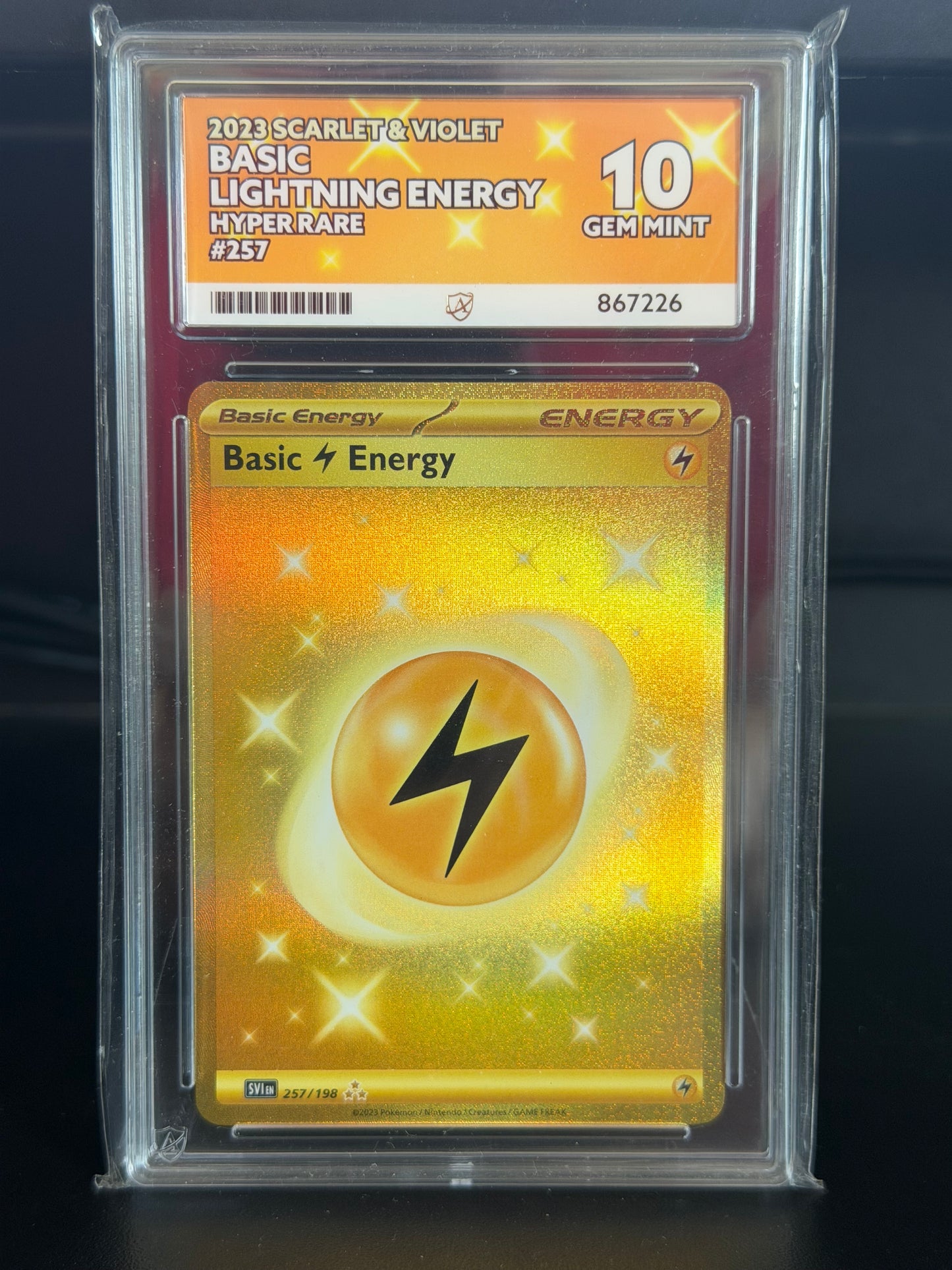 Basic Lighting Energy 257/198 Scarlet & Violet Base - Gem Mint 10 Ace Grading Card