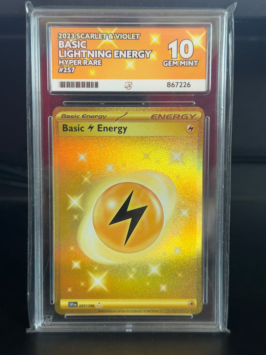 Basic Lighting Energy 257/198 Scarlet & Violet Base - Gem Mint 10 Ace Grading Card