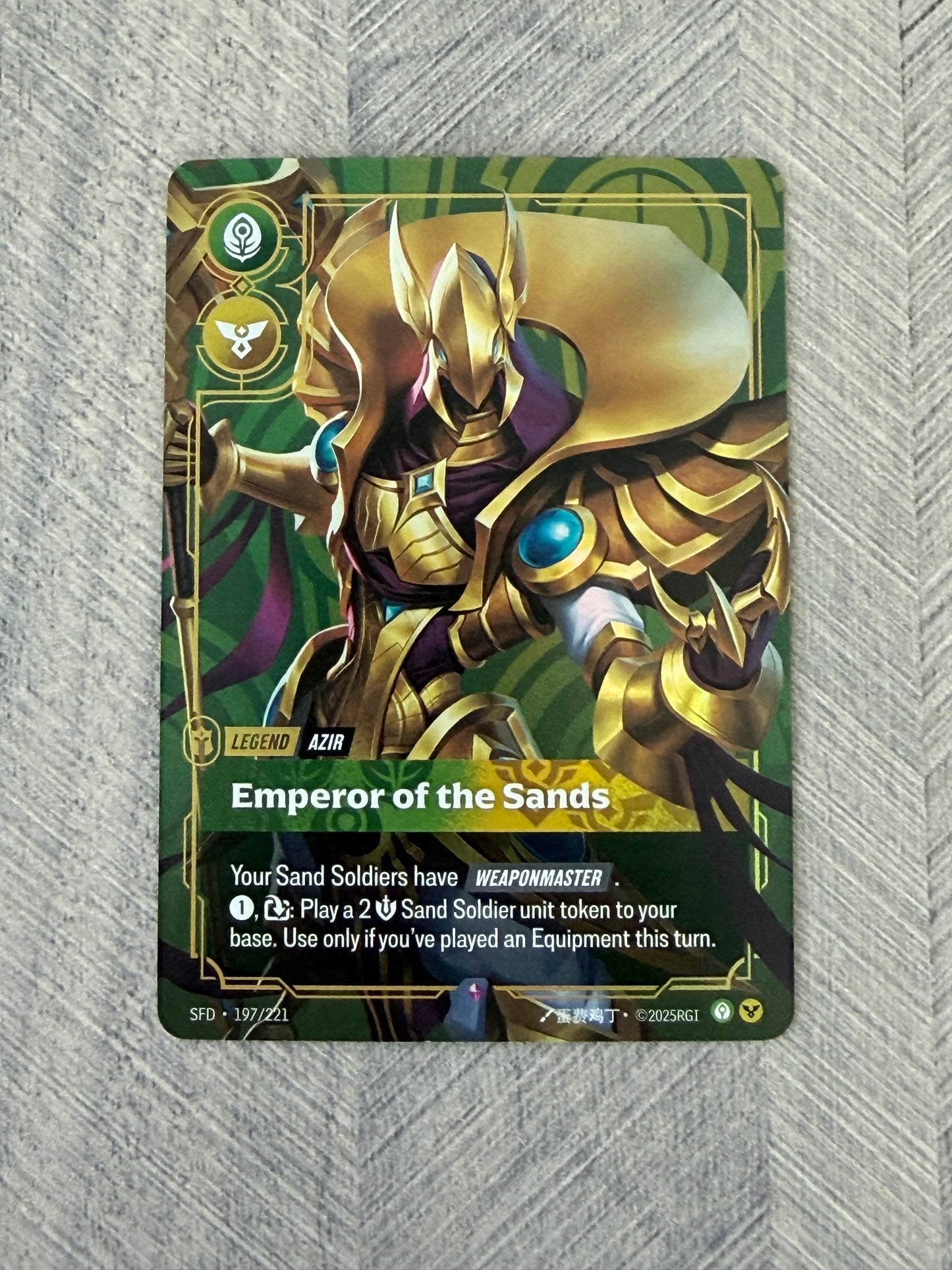 Emperor of the Sands 197/221 Rare Spiritforged Riftbound Card