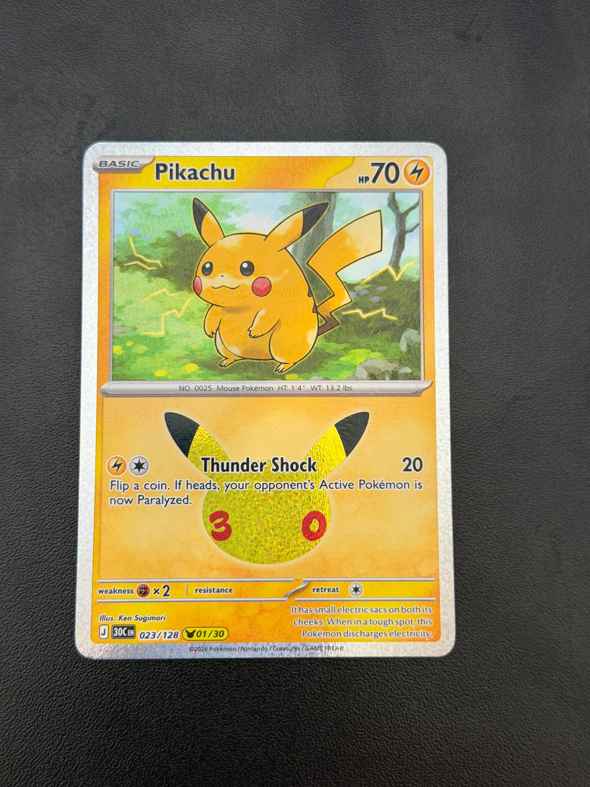 Pikachu 30th Celebration Single Cards - English
