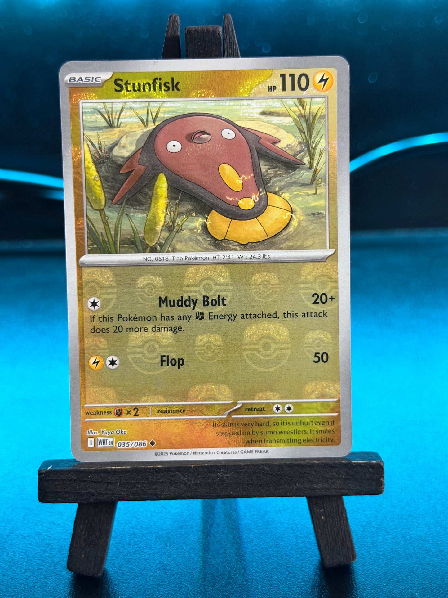 Stunfisk 035/086 Masterball White Flare Pokémon Card - English