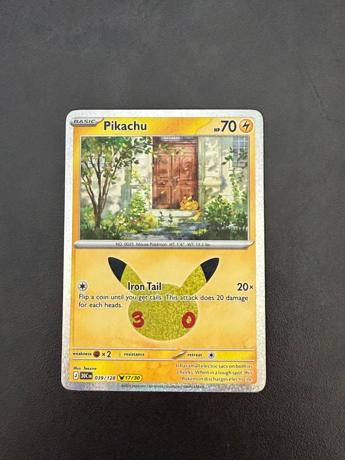 Pikachu 30th Celebration Single Cards - English