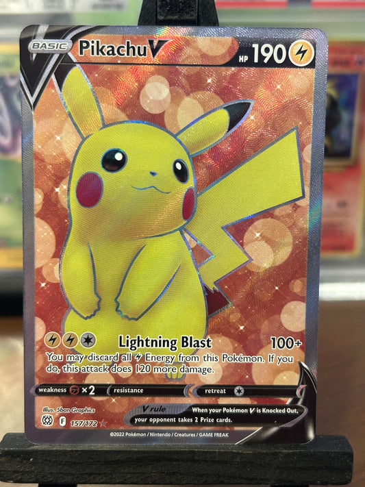 Pikachu V Full Art 157/172 Brilliant Stars Pokémon Card - English