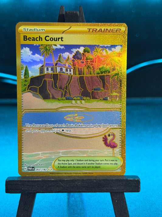Beach Court 263/182 Gold Paradox Rift Pokémon Card - English