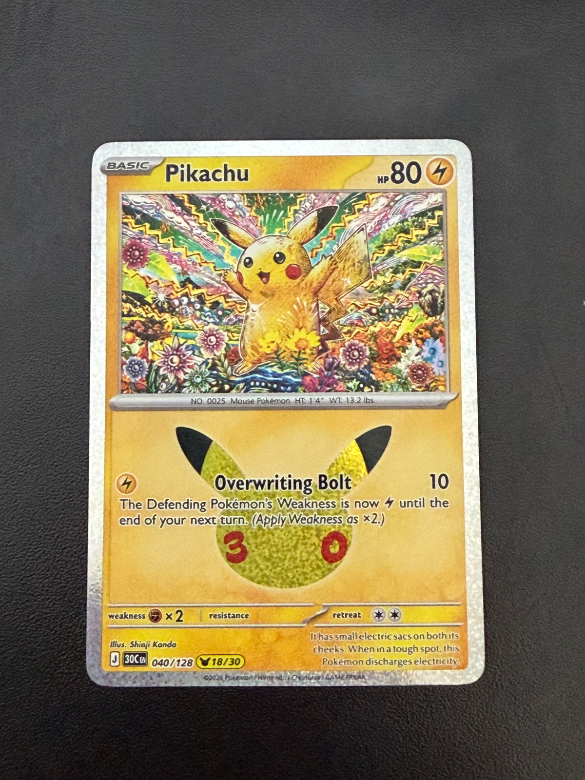 Pikachu 30th Celebration Single Cards - English