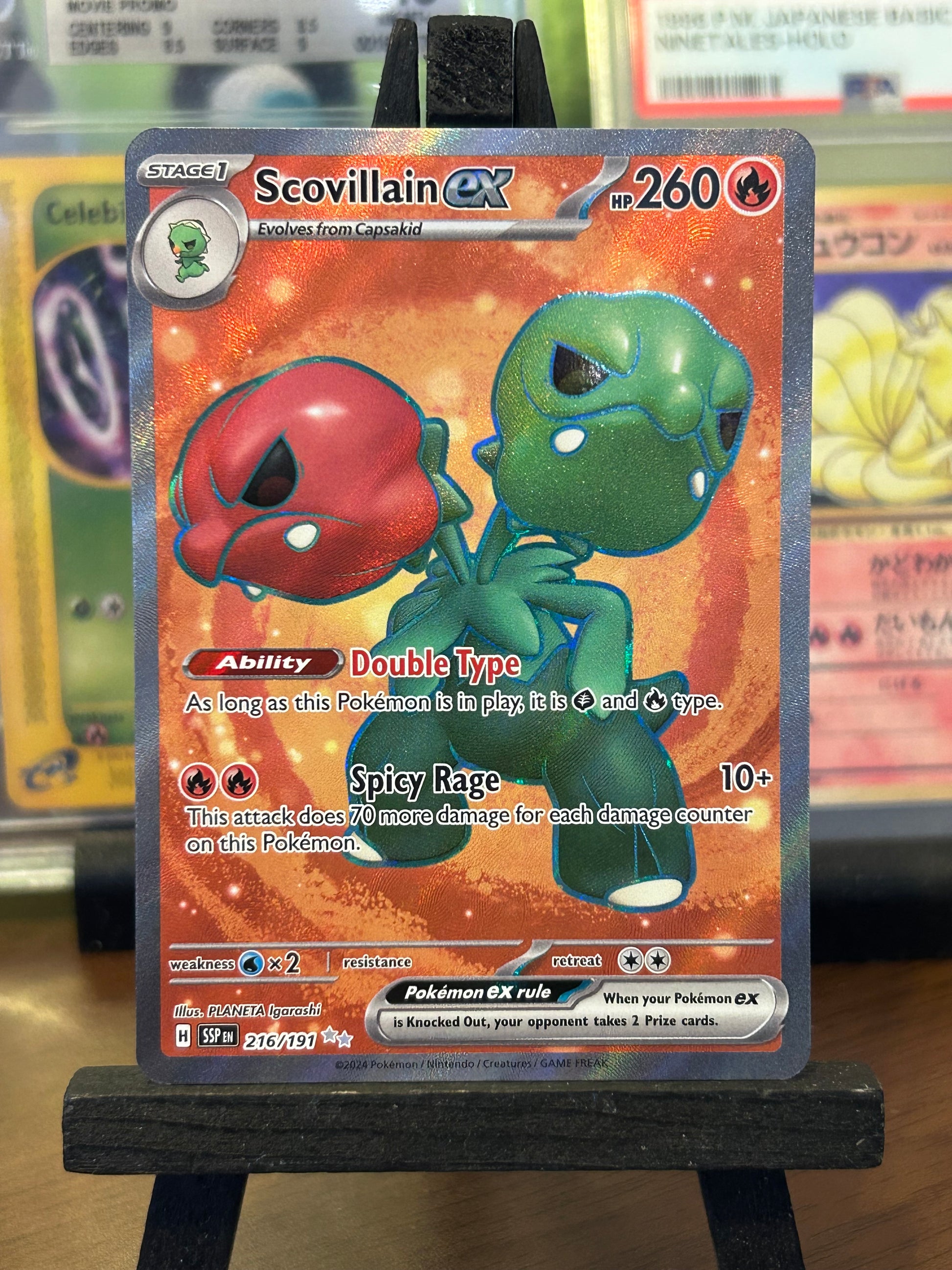 scovillain pokemon card Scovillain EX Full Art 216/191 Surging Sparks Pokémon Card