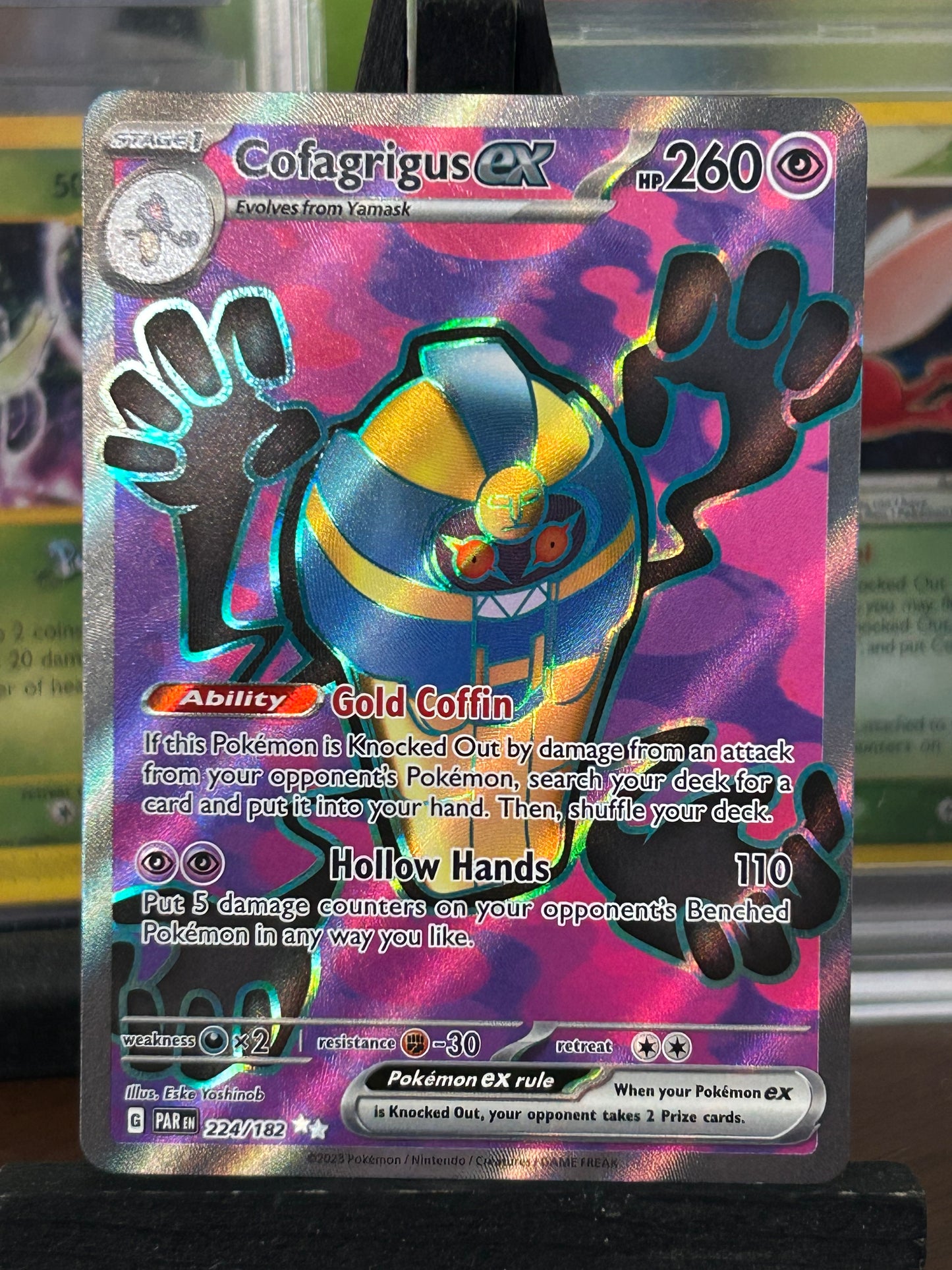 Cofagrigus EX Full Art 224/182 Paradox Rift Pokémon Card - English