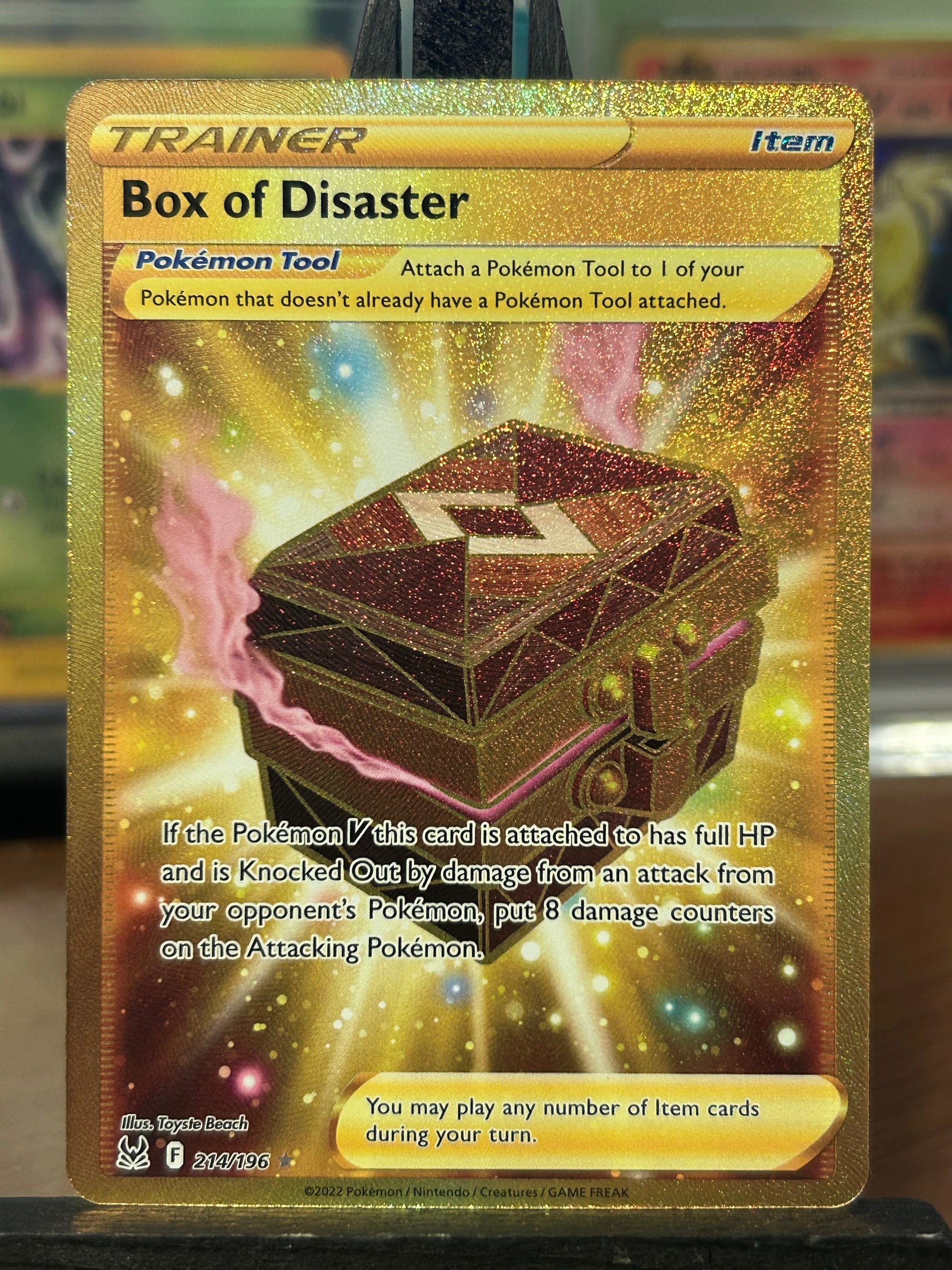 box of disaster pokemon gold card Box of Disaster Gold 214/196 Lost Origin Pokémon Card